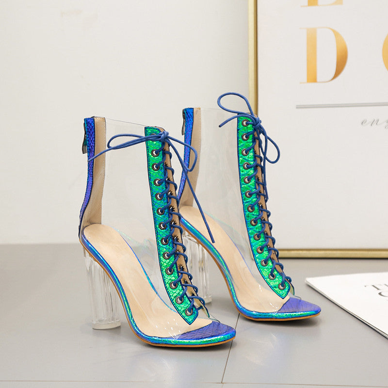 Transparent Boots High Heel