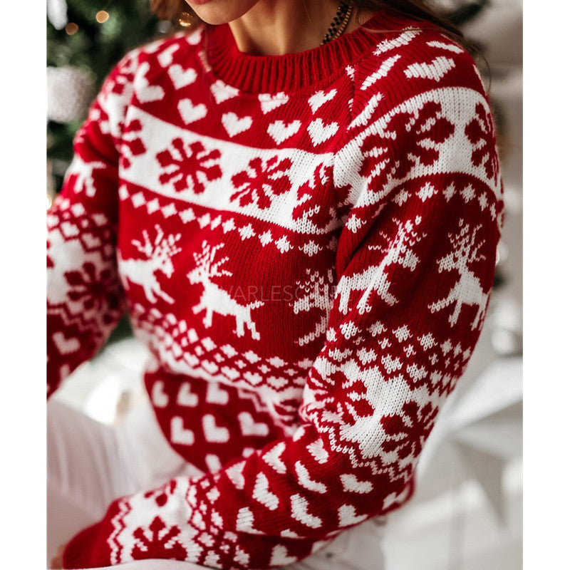 Christmas Elk Knitted Sweater