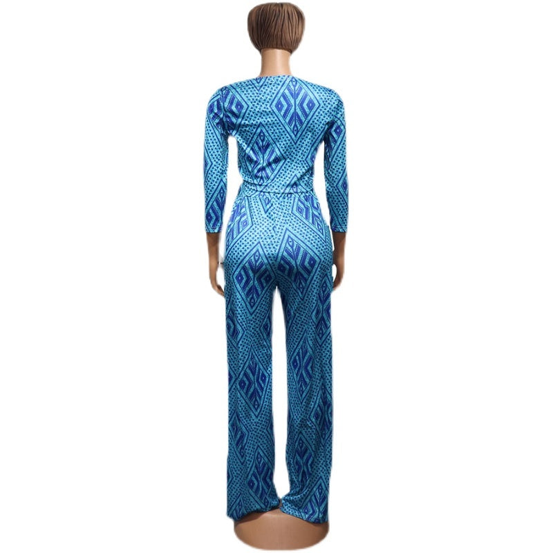 Fitted Top And Pants Set