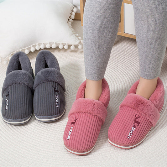 Home Indoor Warm Plush Cotton Slippers