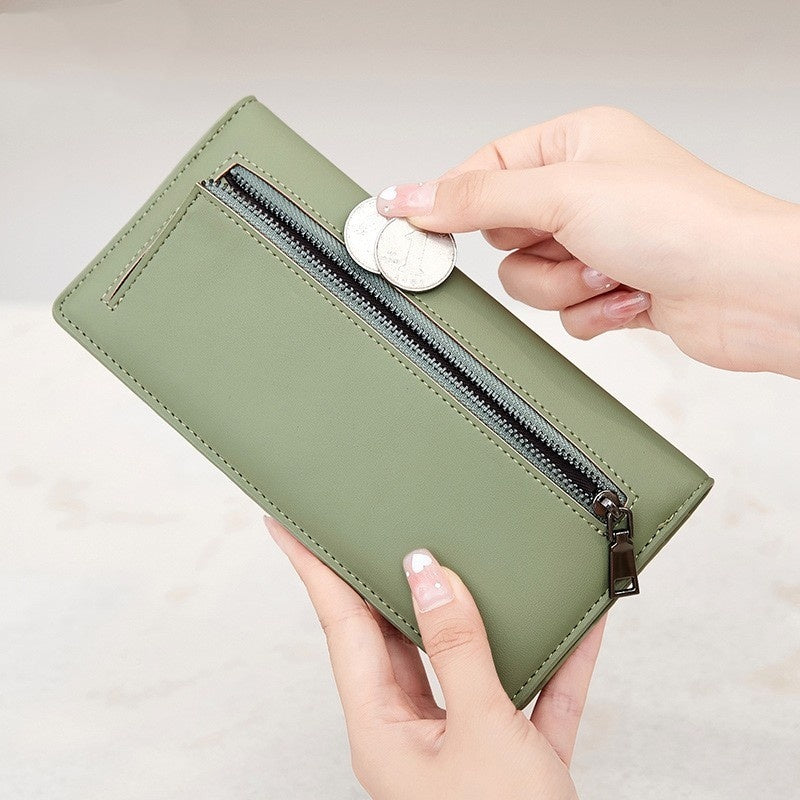 Zipper Buckle Long Wallet
