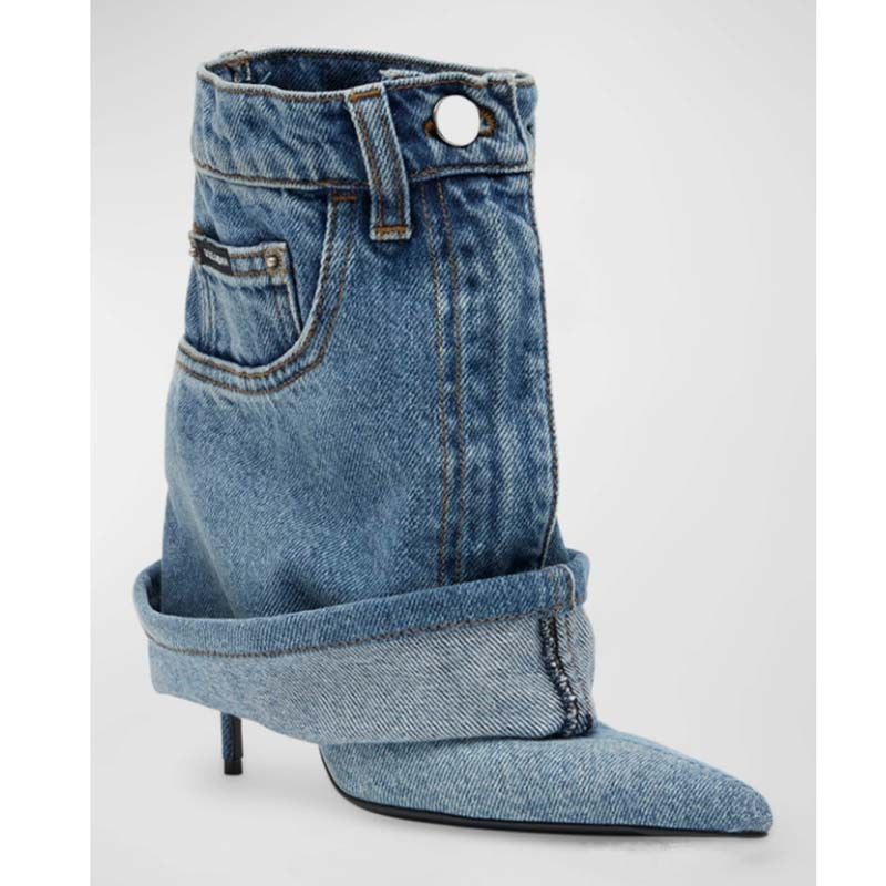Denim Ankle Boots
