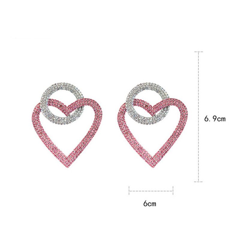 Silver Needle Love Earrings