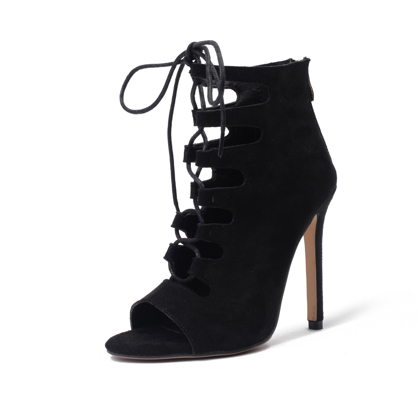 Cross strapped boots
