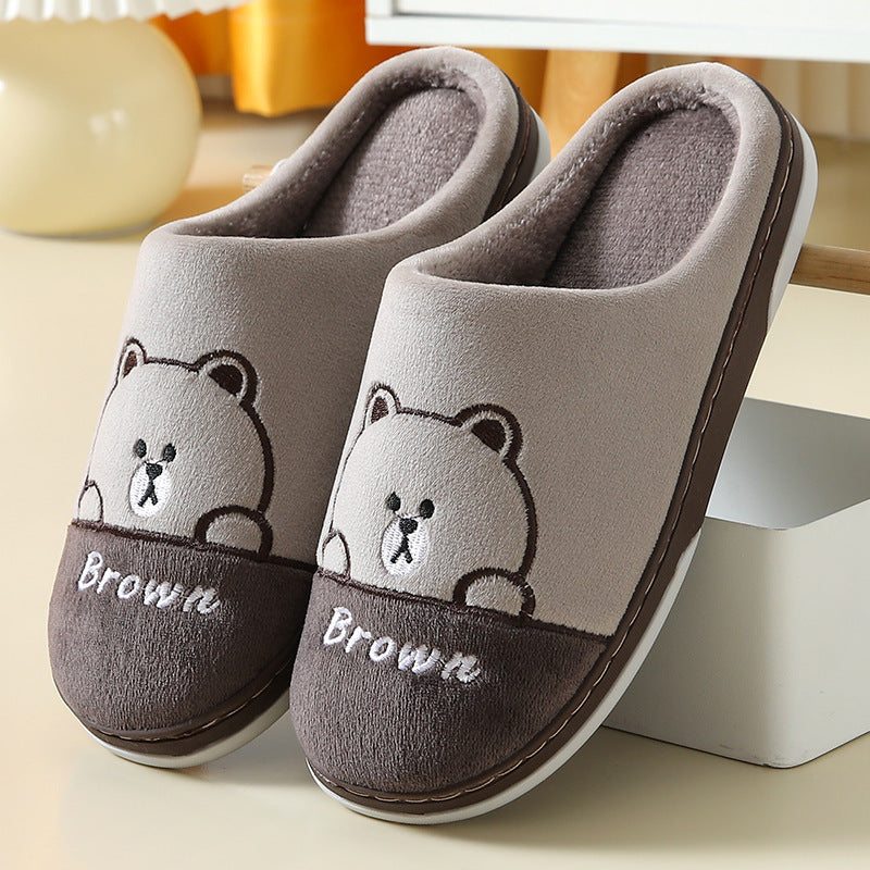Bears Slippers Warm Winter House Shoes