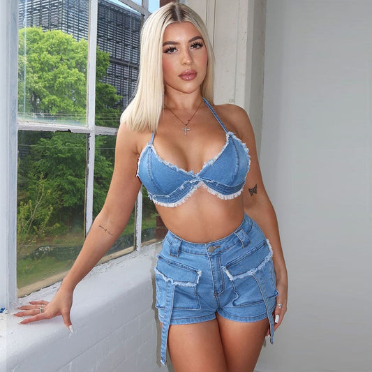 Nikole Denim Suit