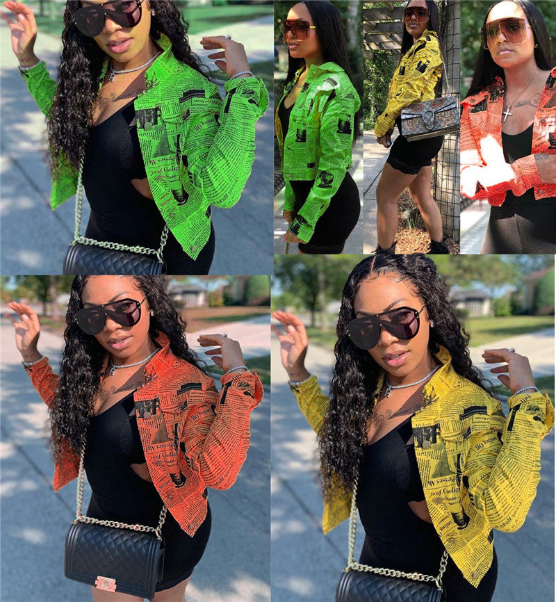 Newspaper Print Jacket