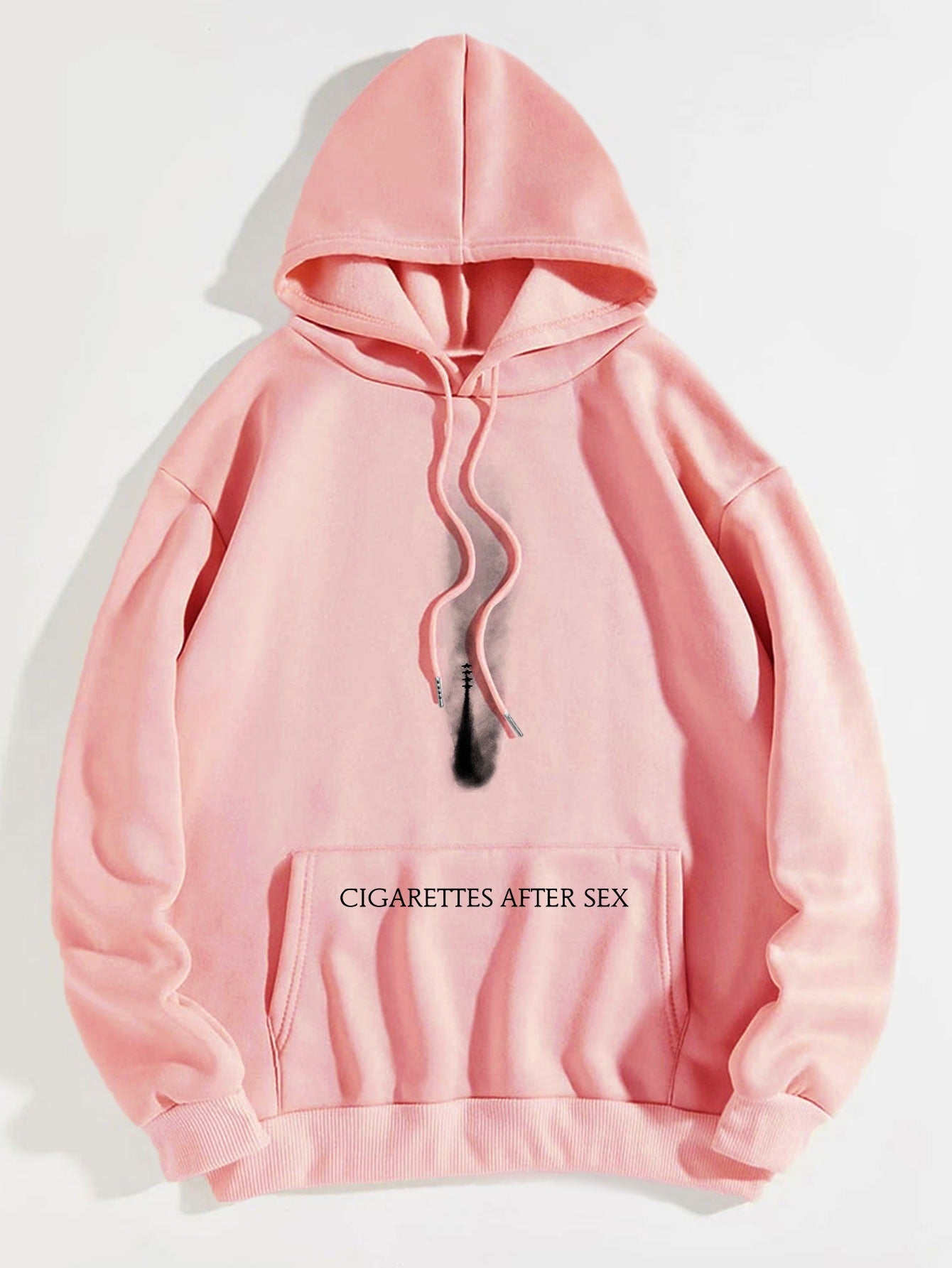Fleece-lined Drawstring Hoodie