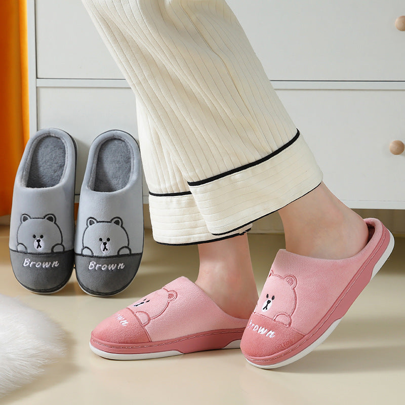 Bears Slippers Warm Winter House Shoes