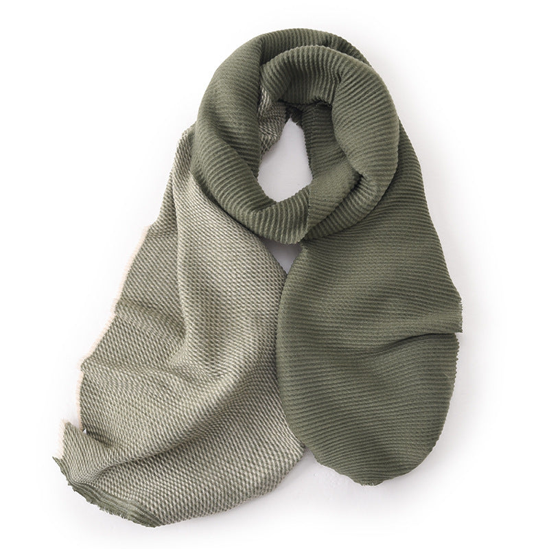 Mixed-color Scarf Double-sided