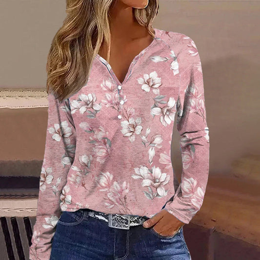 Vintage V-neck Long Sleeve