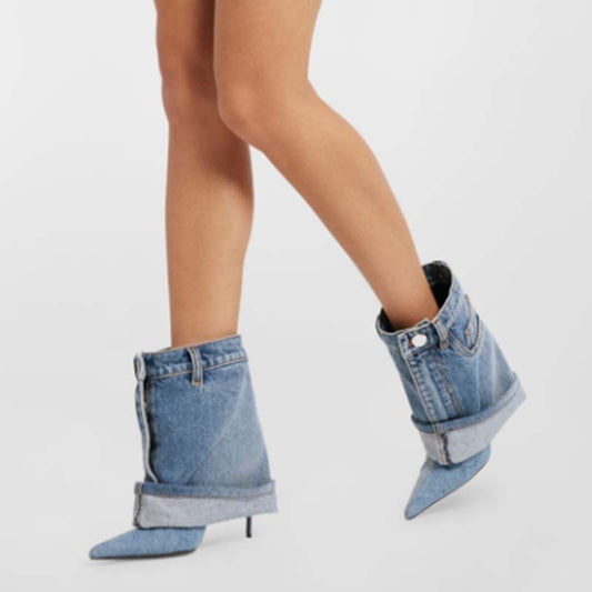 Denim Ankle Boots