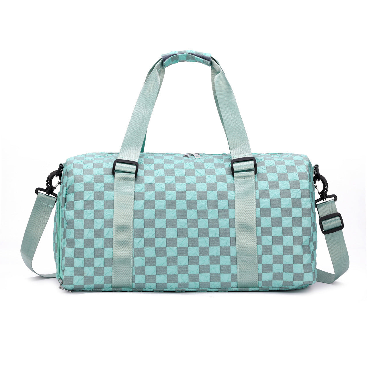 Plaid Workout Travel Bag Large