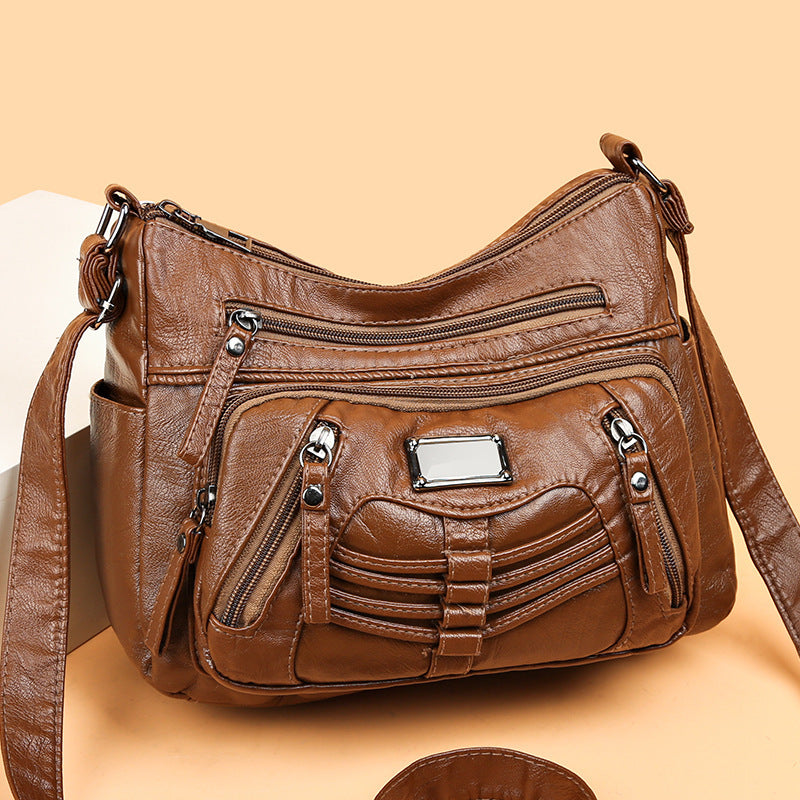 Soft Leather Shoulder Messenger Bag