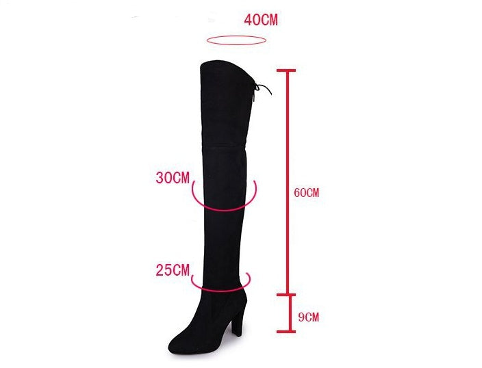 Over the knee boots high heel