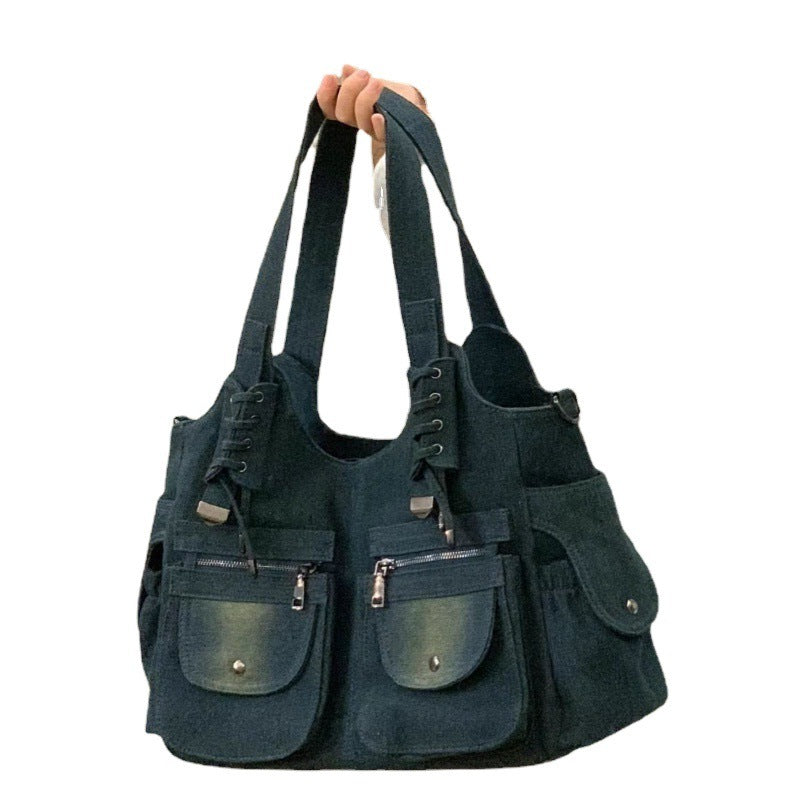 Denim Shoulder Vintage Casual All-matching Shoulder  Bag