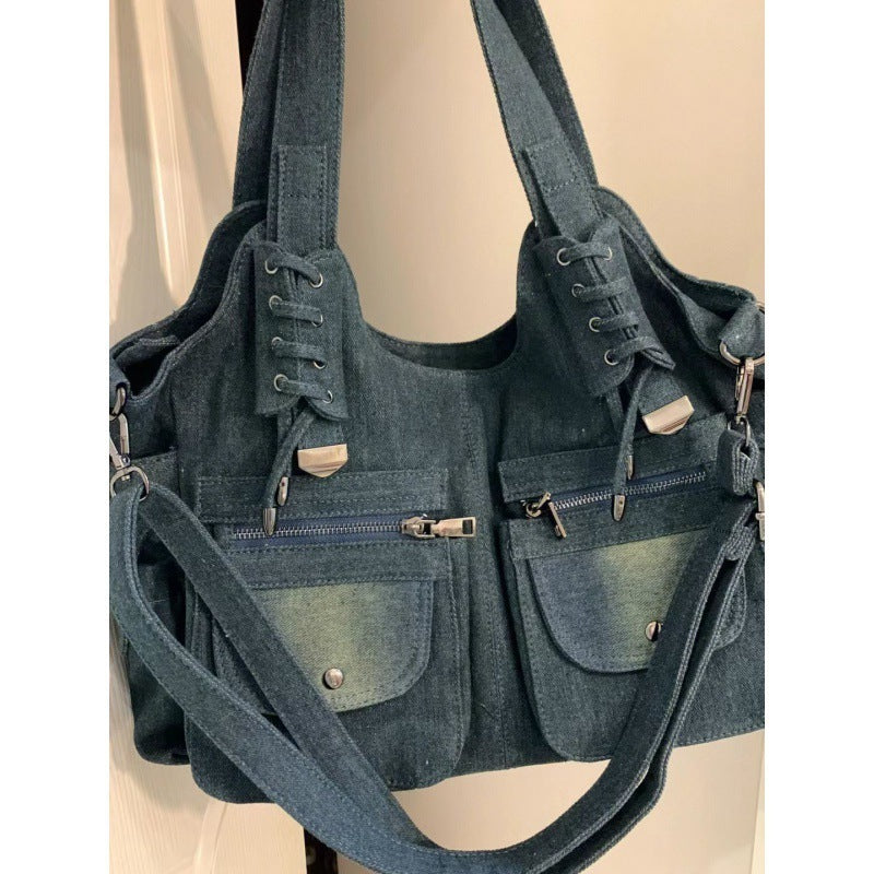 Denim Shoulder Vintage Casual All-matching Shoulder  Bag