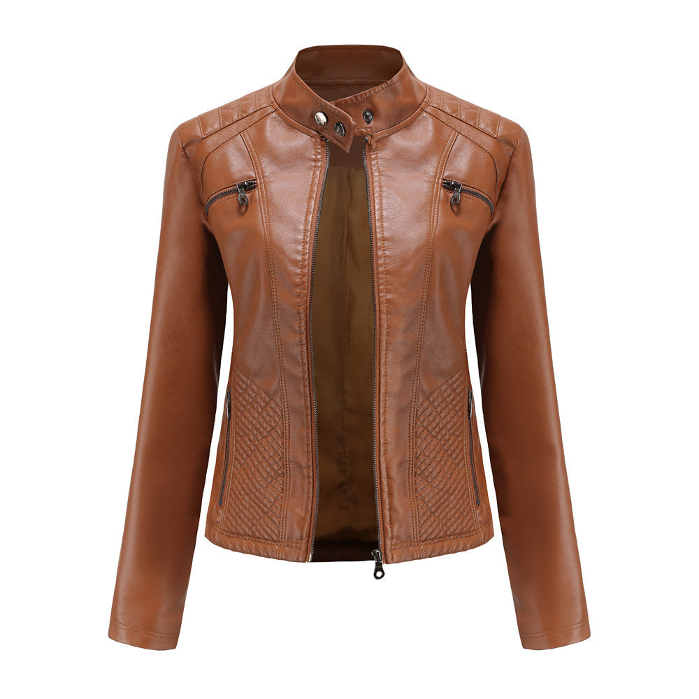 Leather Collar Jacket
