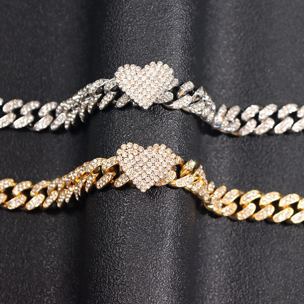 Diamond-encrusted Love Necklace