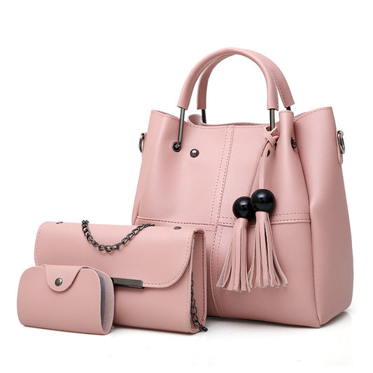 Three-piece tassels mother bag