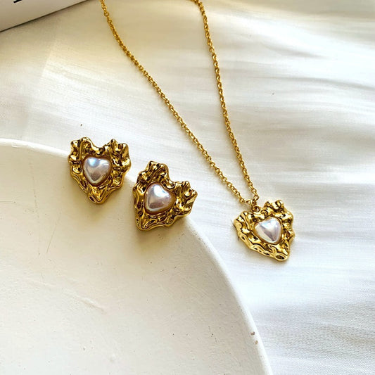 Copper-plated Gold Retro French Pearl