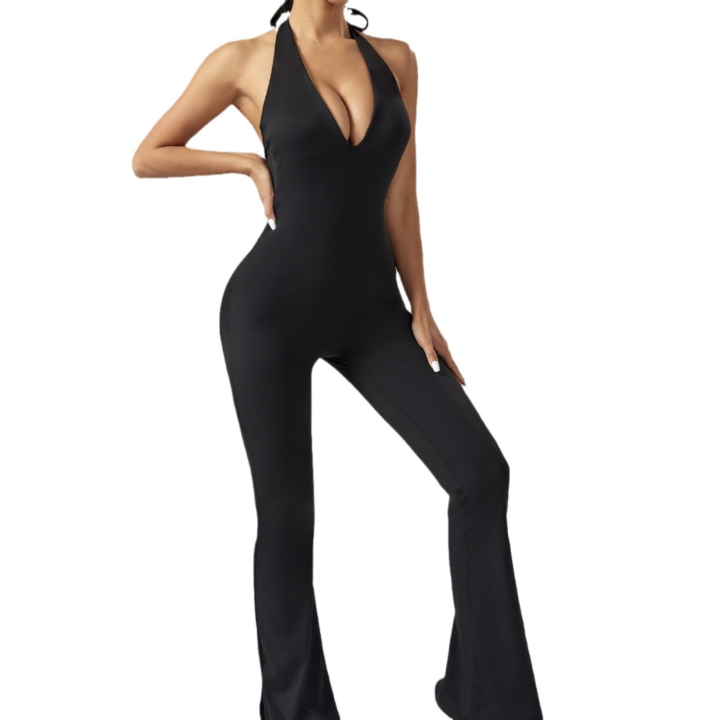 Yoga Clothes Jumpsuit Women's Casual Flared