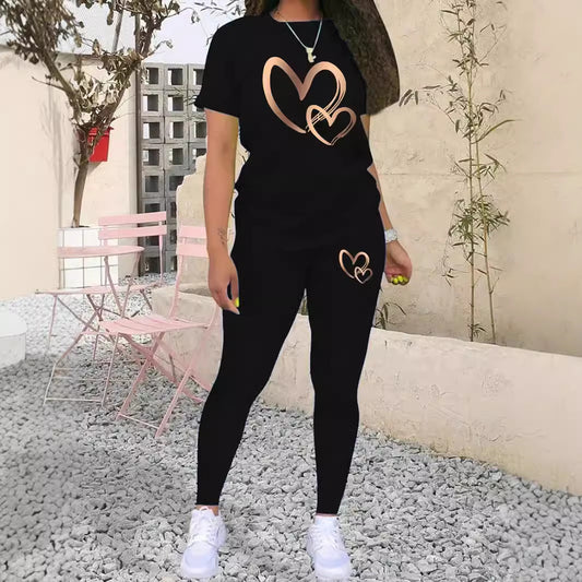 Mind Heart  Casual Suit Short Sleeve