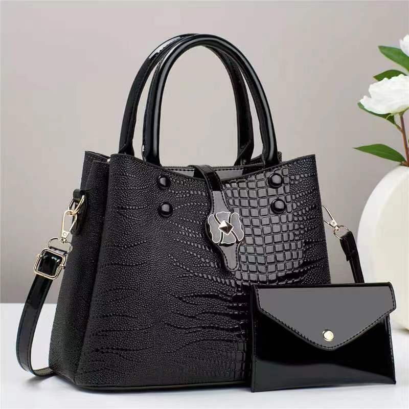 Leather Crocodile Pattern Bag