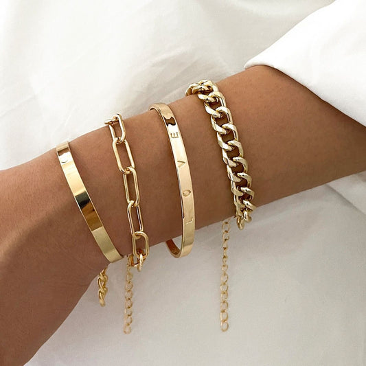 Punk Bracelet Four-piece Set