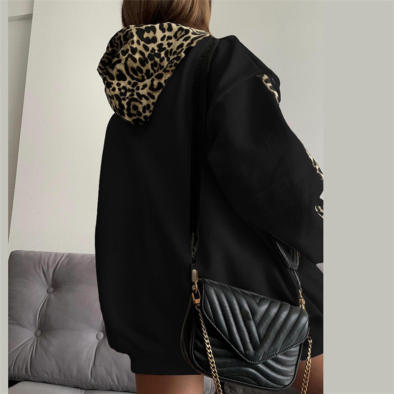 Leopard Print Multicolor Hoodie