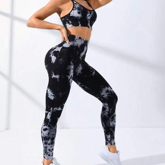 Tie-dye Yoga Sports Bra Set