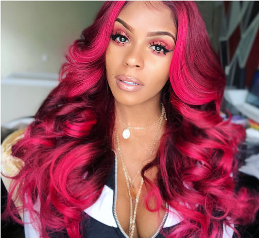 Long Curly Rose Wig