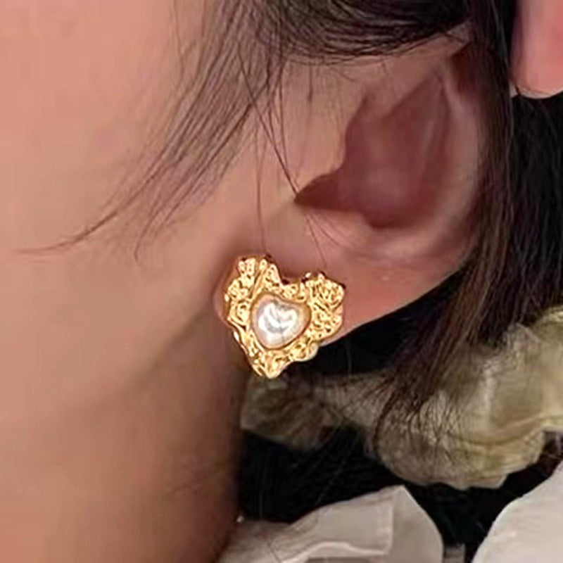 Copper-plated Gold Retro French Pearl