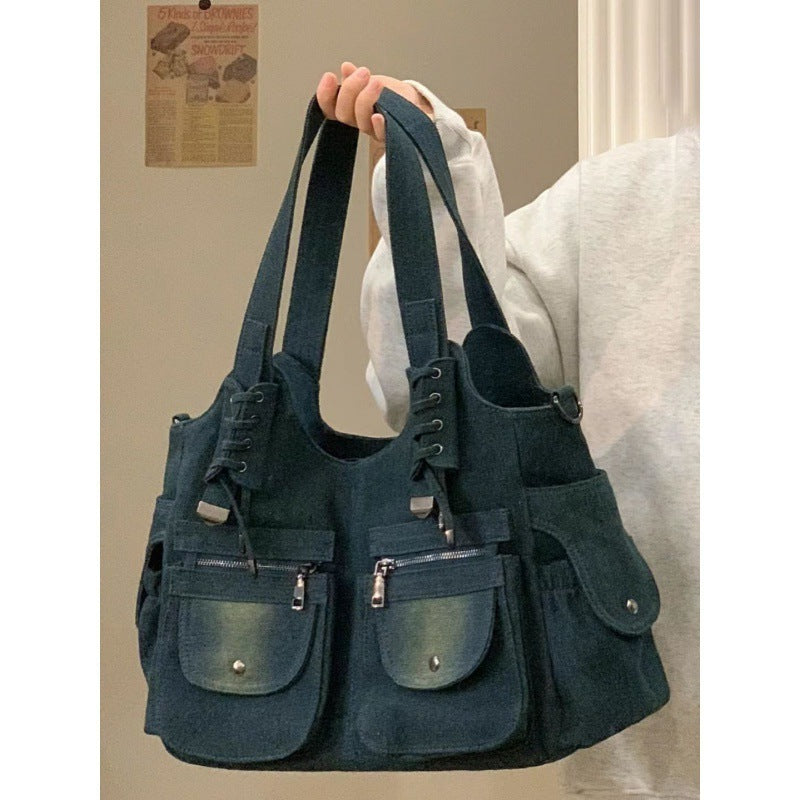 Denim Shoulder Vintage Casual All-matching Shoulder  Bag