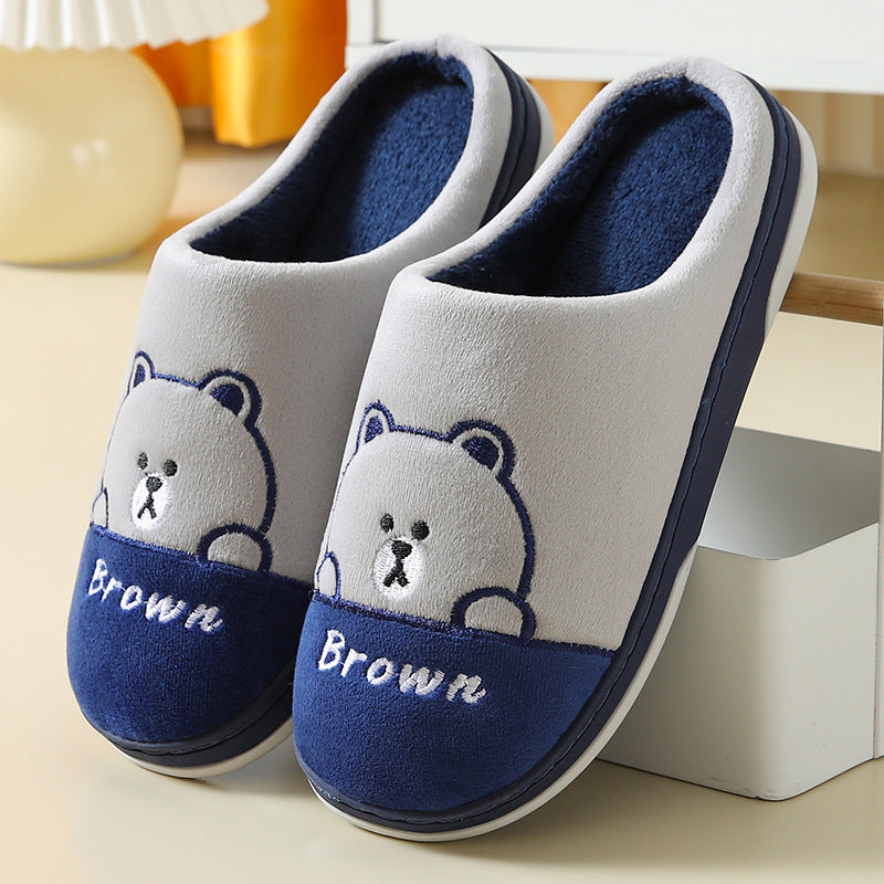 Bears Slippers Warm Winter House Shoes