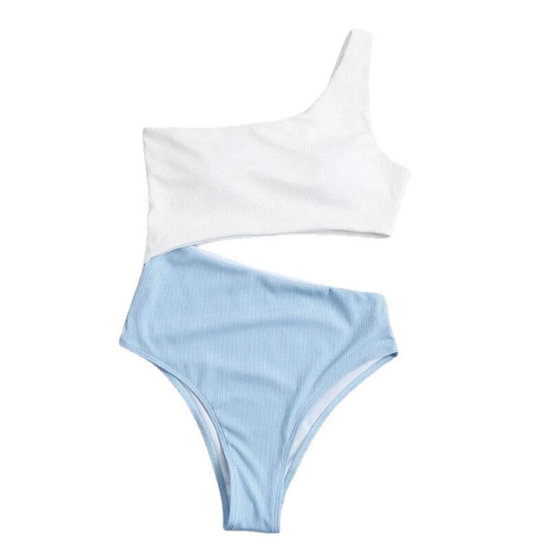 Triangle One-piece Bikini Hollow Out Vacation Swimsuit