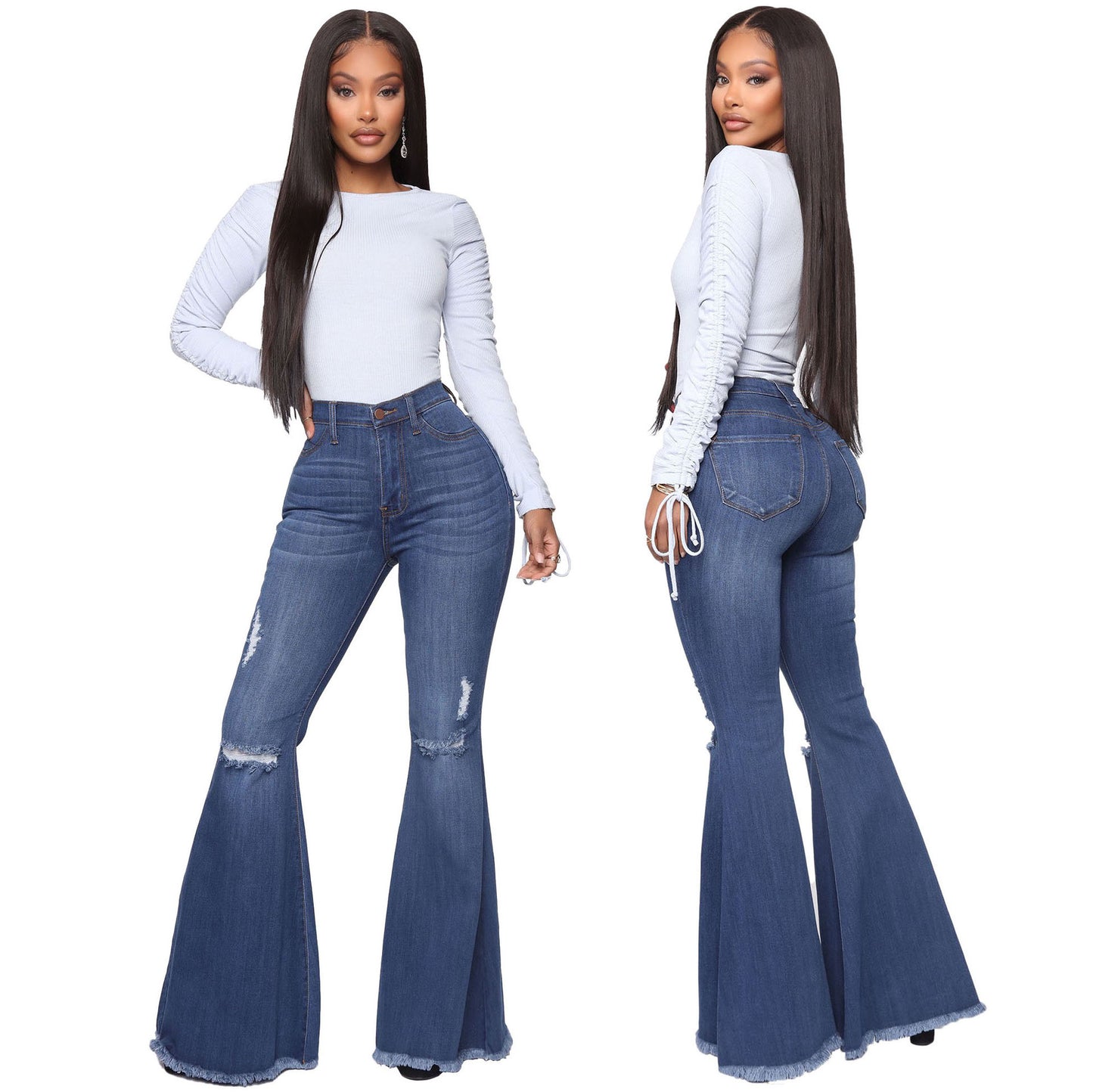 Denim Flared Pants