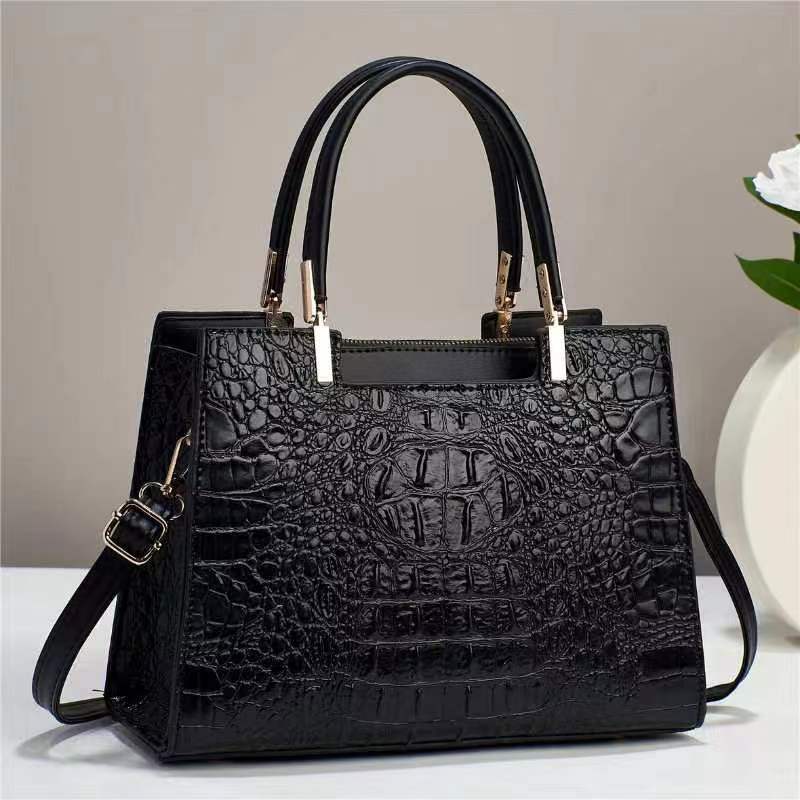 Crocodile Pattern Large Capacity Handbag