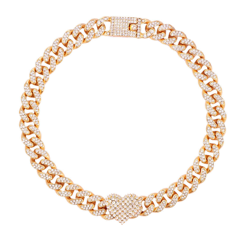 Diamond-encrusted Love Necklace