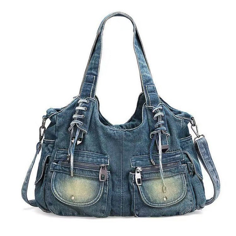 Denim Shoulder Vintage Casual All-matching Shoulder  Bag