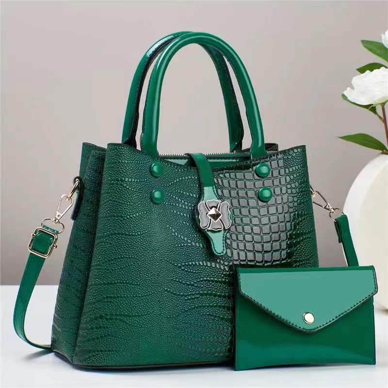 Leather Crocodile Pattern Bag