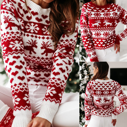Christmas Elk Knitted Sweater