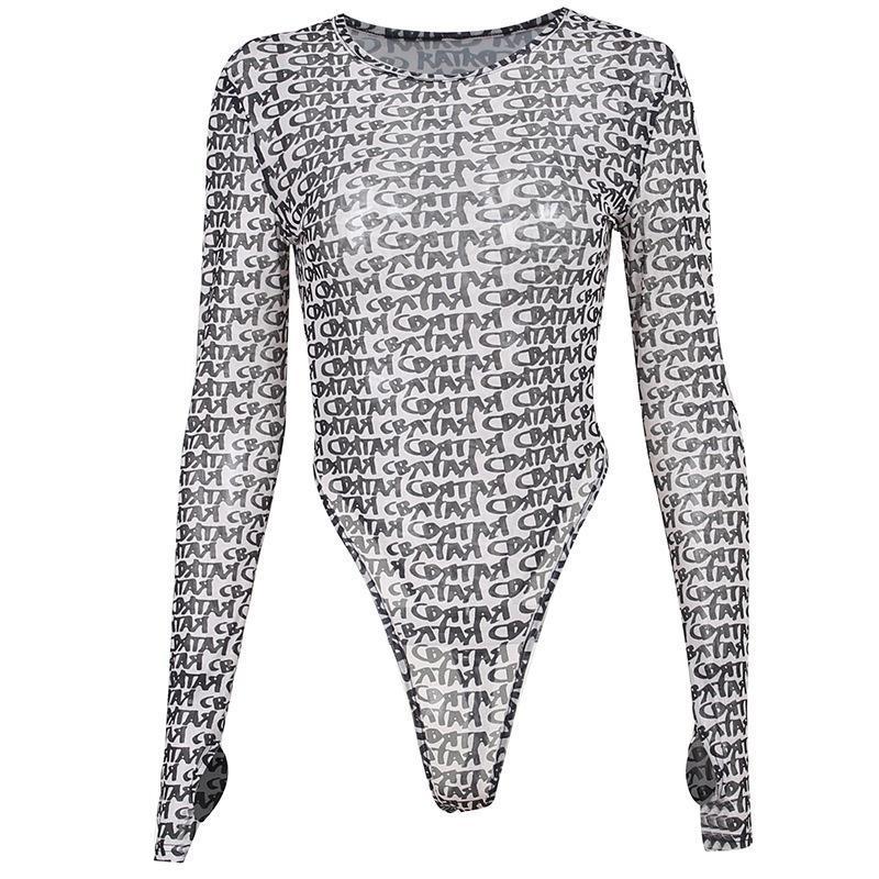 Micro Transparent Long Sleeve Skinny Inner Match