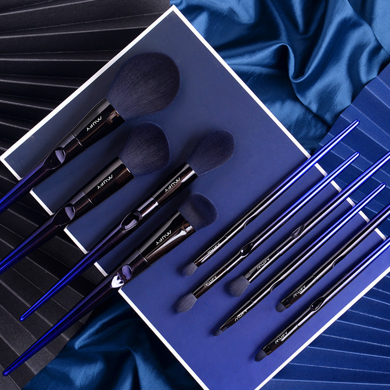 "Indigo" 10 piece Makeup Brush Set