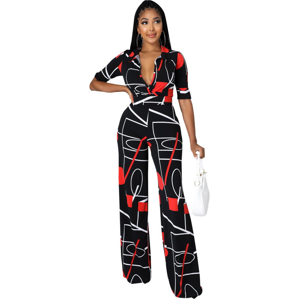 V-Neck Jumpsuit