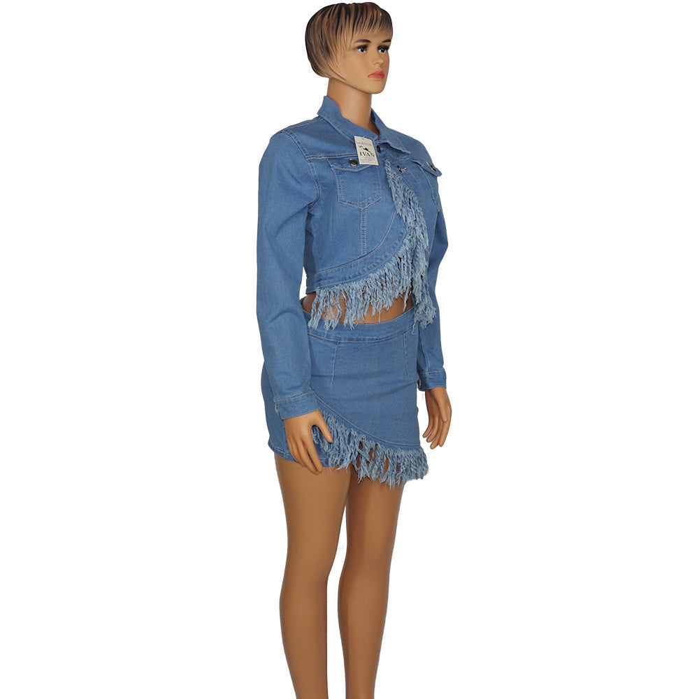 Denim Skirt Set