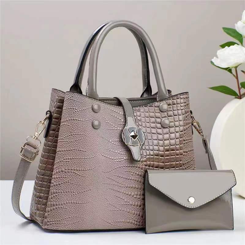 Leather Crocodile Pattern Bag