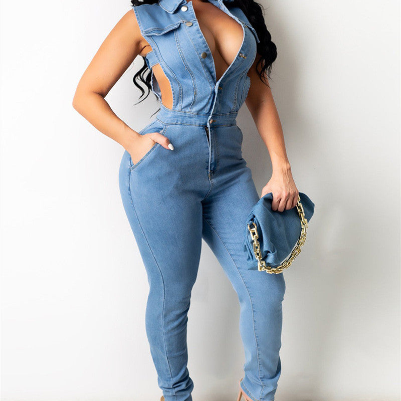 Denim Slim Fit Bodysuit