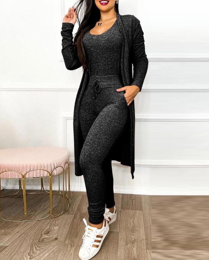 Casual Jumpsuit And Cardigan Cover