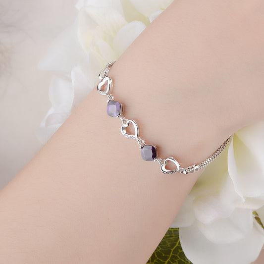 Diamond Heart Shaped Bracelet